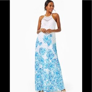 NWT Lilly Pulitzer Pearl Soft Maxi Dress in Resort White Size 6